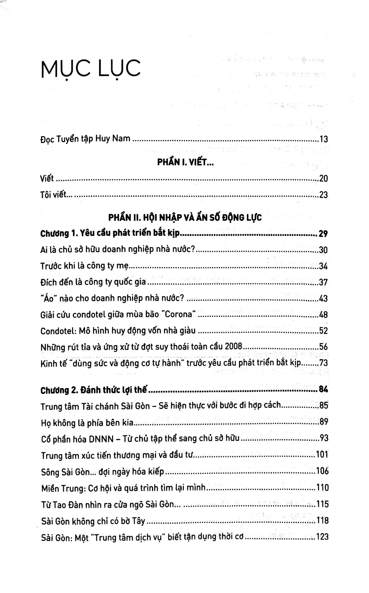 Tuyển Tập Kinh Tế Tài Chánh Chứng Khoán - Tương Thích Và Phát Triển Bắt Kịp - Huy Nam