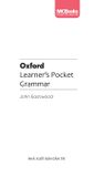  Oxford Learner'S Pocket Grammar - John Eastwood 