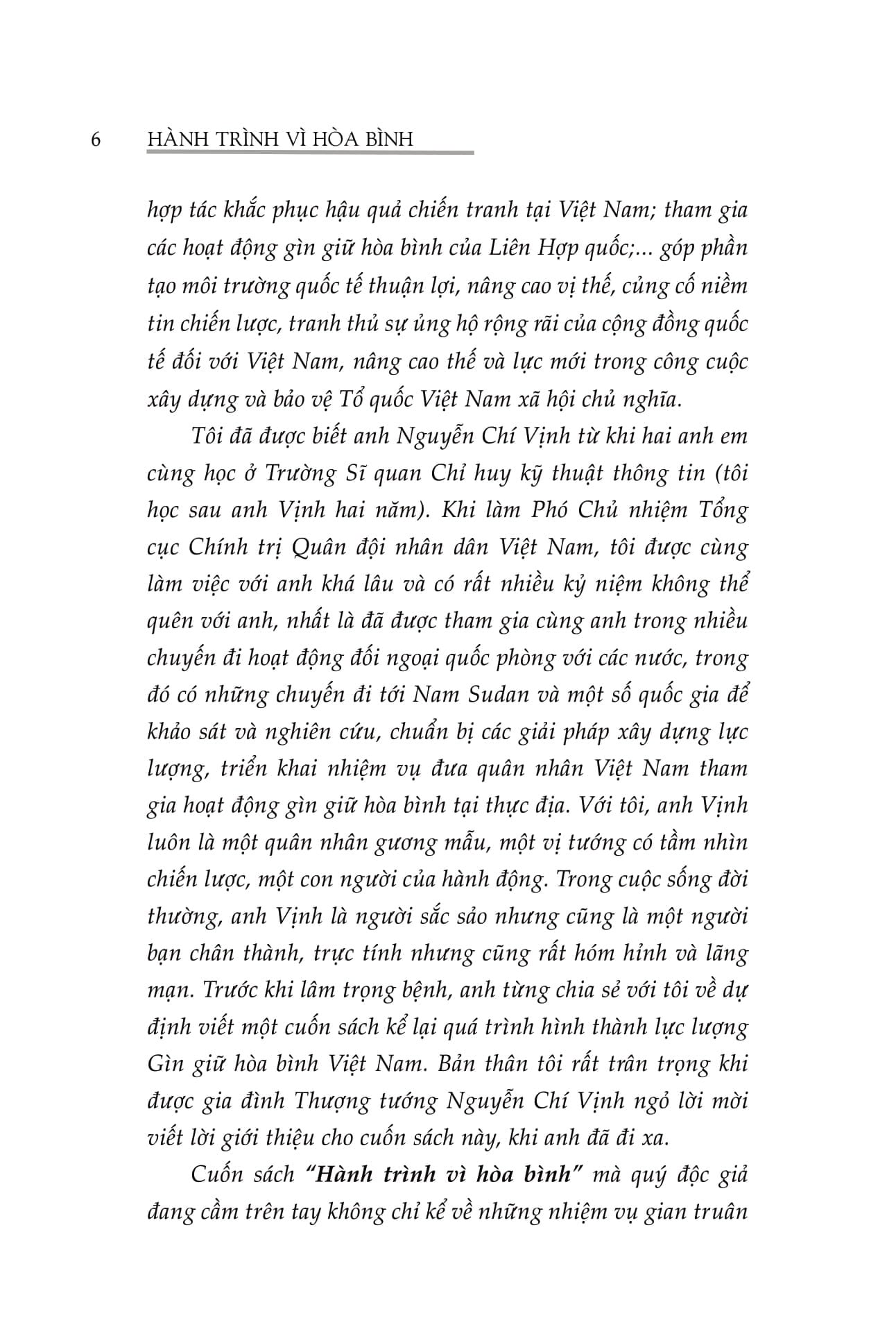 Hành Trình Vì Hòa Bình - Nguyễn Chí Vịnh