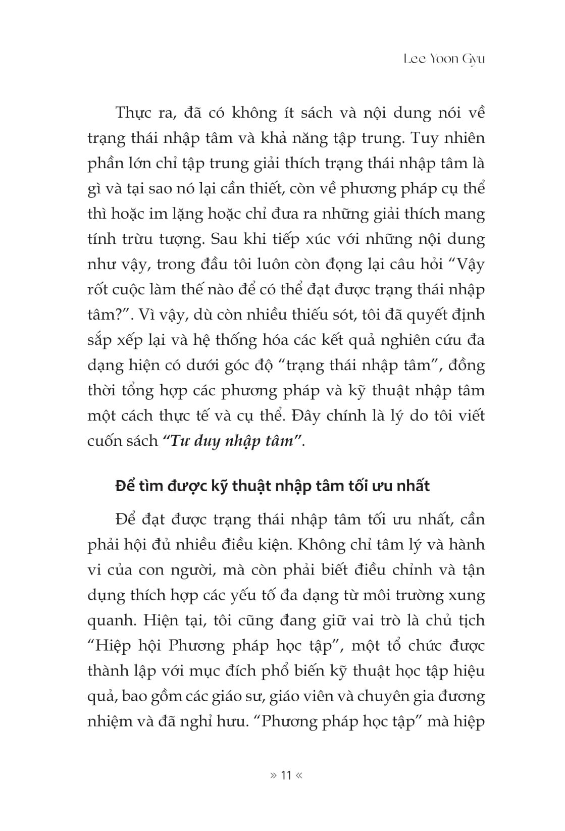 Tư Duy Nhập Tâm – Nghệ Thuật Thiết Kế Tập Trung Và Chuyển Hóa Động Lực Bằng Khoa Học Não Bộ - Lee Yoon Gyu