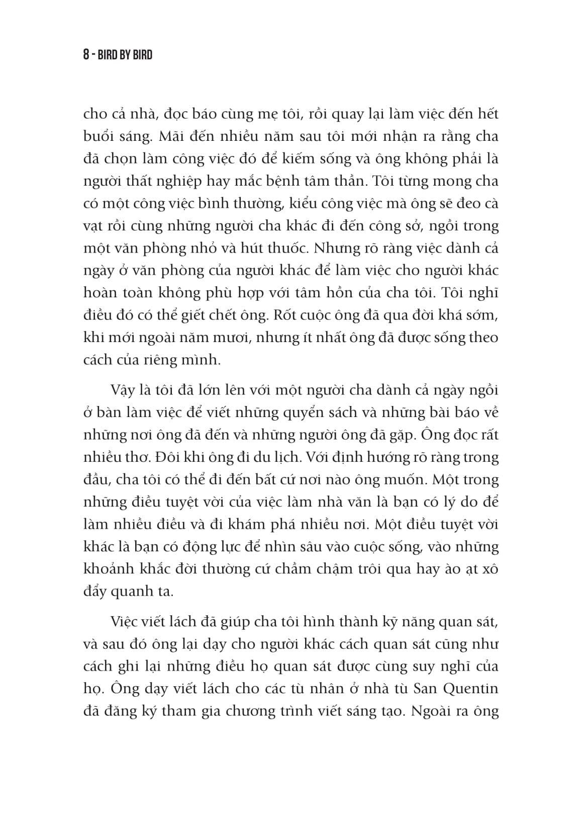 Viết Và Sống - Bird By Bird - Những Chia Sẻ Thiết Thực Về Cách Viết Và Cách Sống                                                                       - Anne Lamott