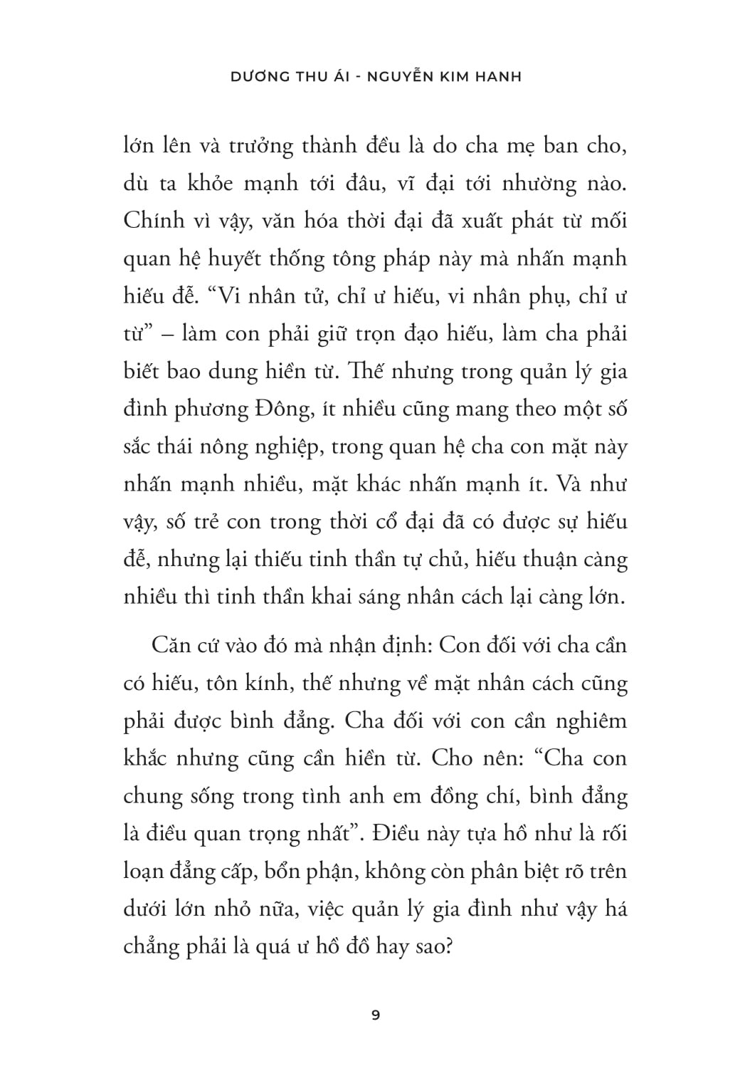 Đạo Lý Cổ Nhân - Đạo Gia Đình - Dương Thu Ái