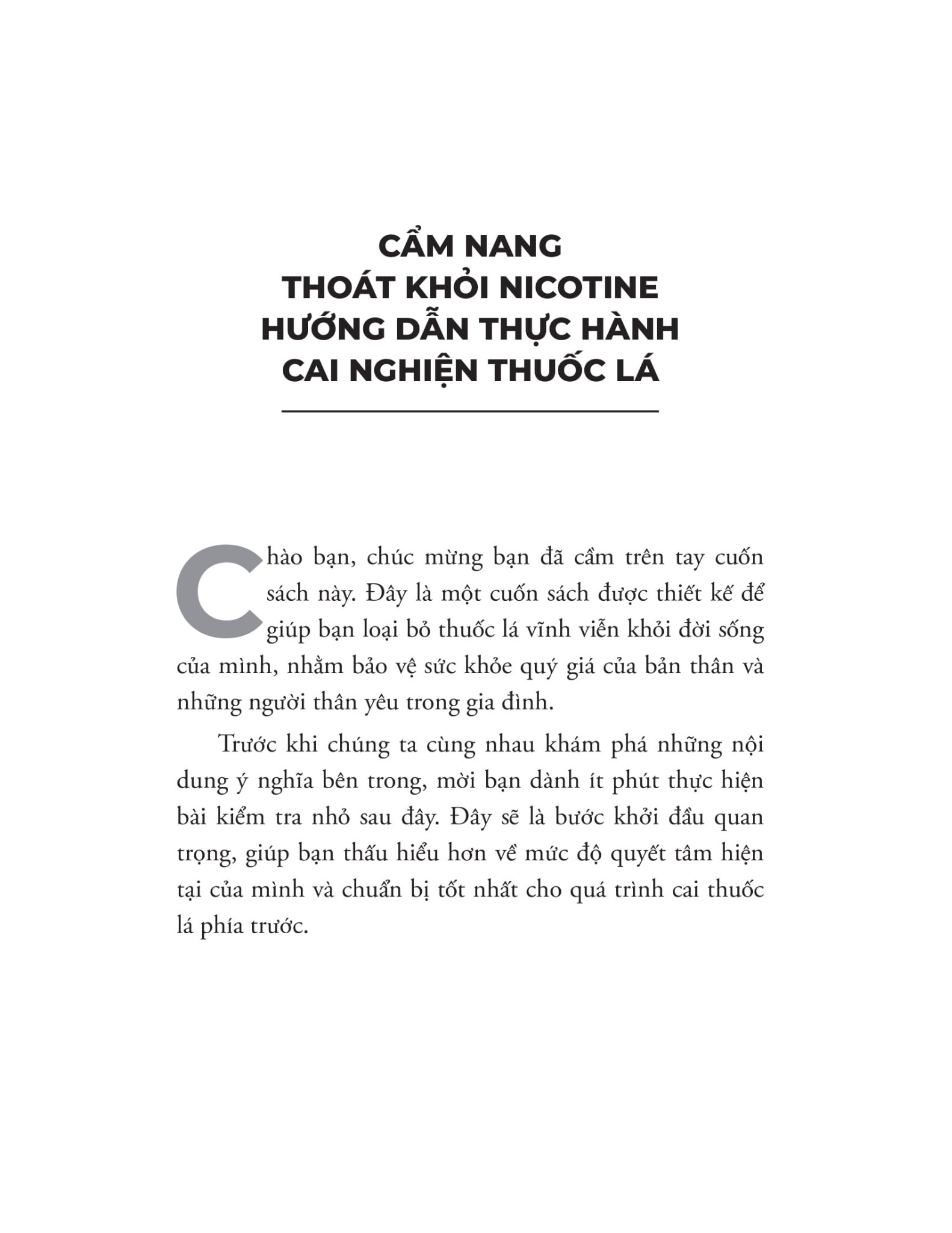Cẩm Nang Thoát Khỏi Nicotine - Hướng Dẫn Cai Nghiện Thuốc Lá - 
ThS. BS. Bùi Ngọc Minh