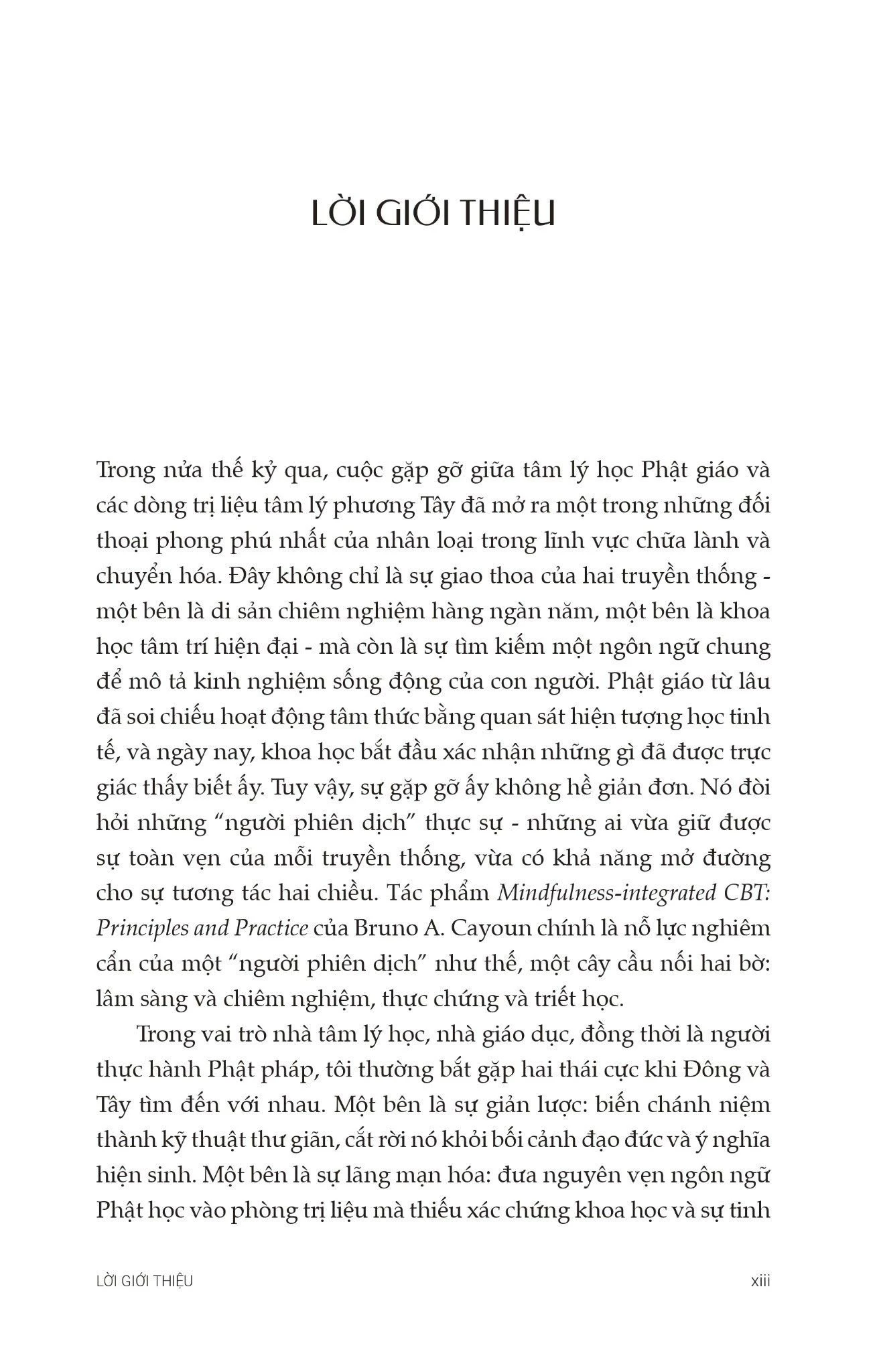 Trị Liệu - Nhận Thức Hành Vi Tích Hợp Chánh Niệm - Nguyên Tắc Và Thực Hành - Bruno A. Cayoun