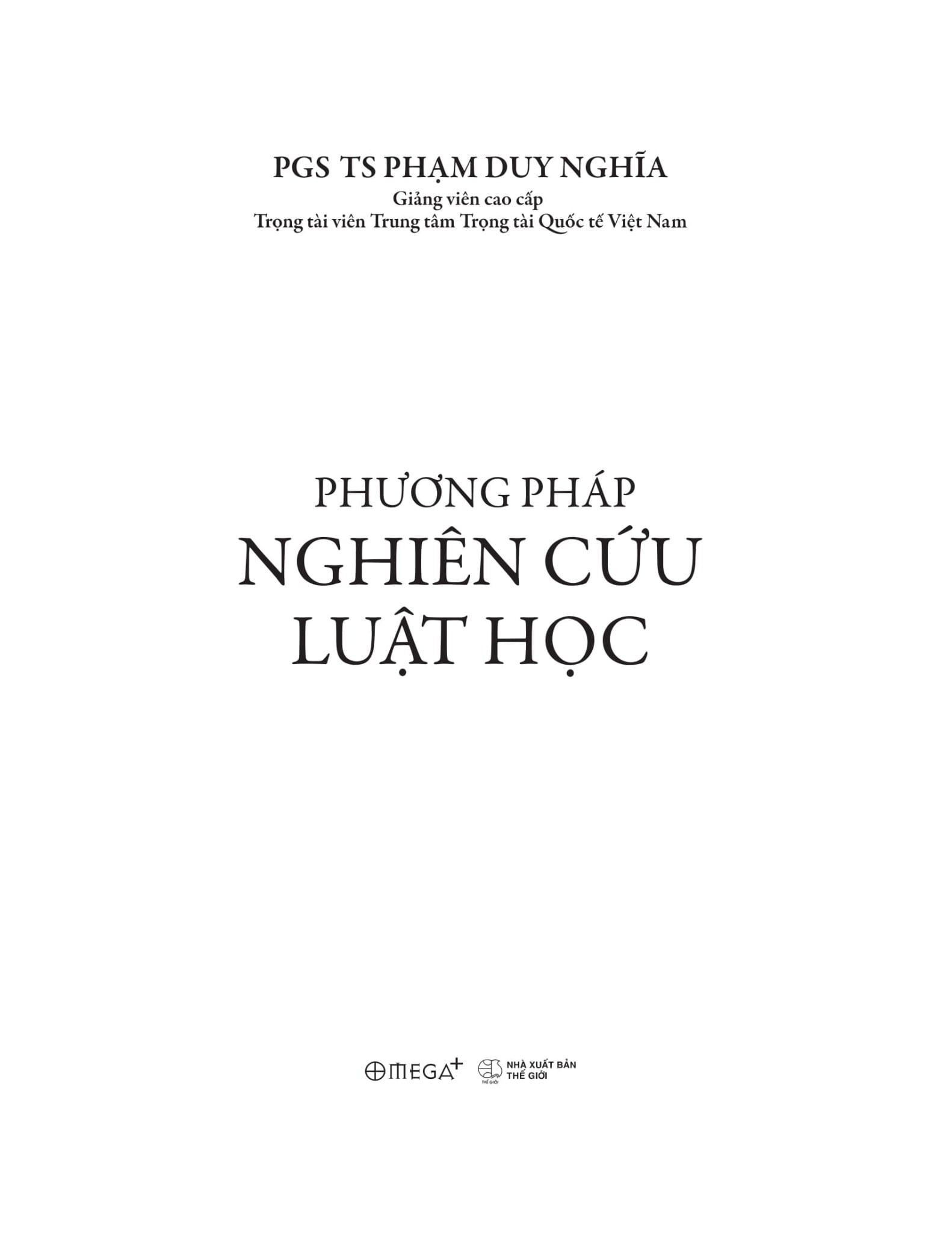 Phương Pháp Nghiên Cứu Luật Học - PGS TS Phạm Duy Nghĩa