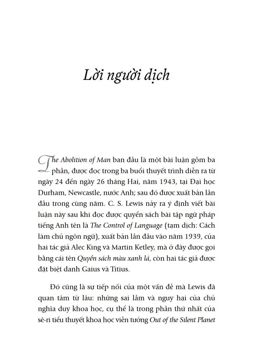 Triệt Tiêu Con Người - C. S. Lewis