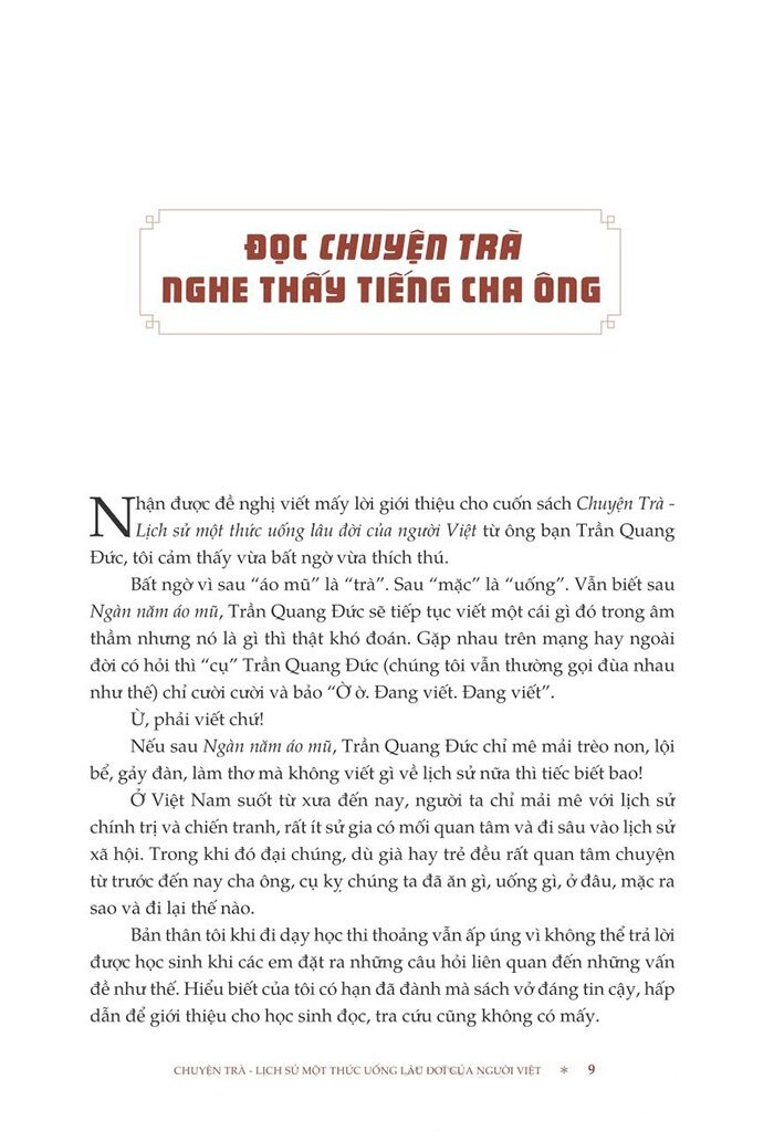 Chuyện Trà - Lịch Sử Một Thức Uống Lâu Đời Của Người Việt - Trần Quang Đức