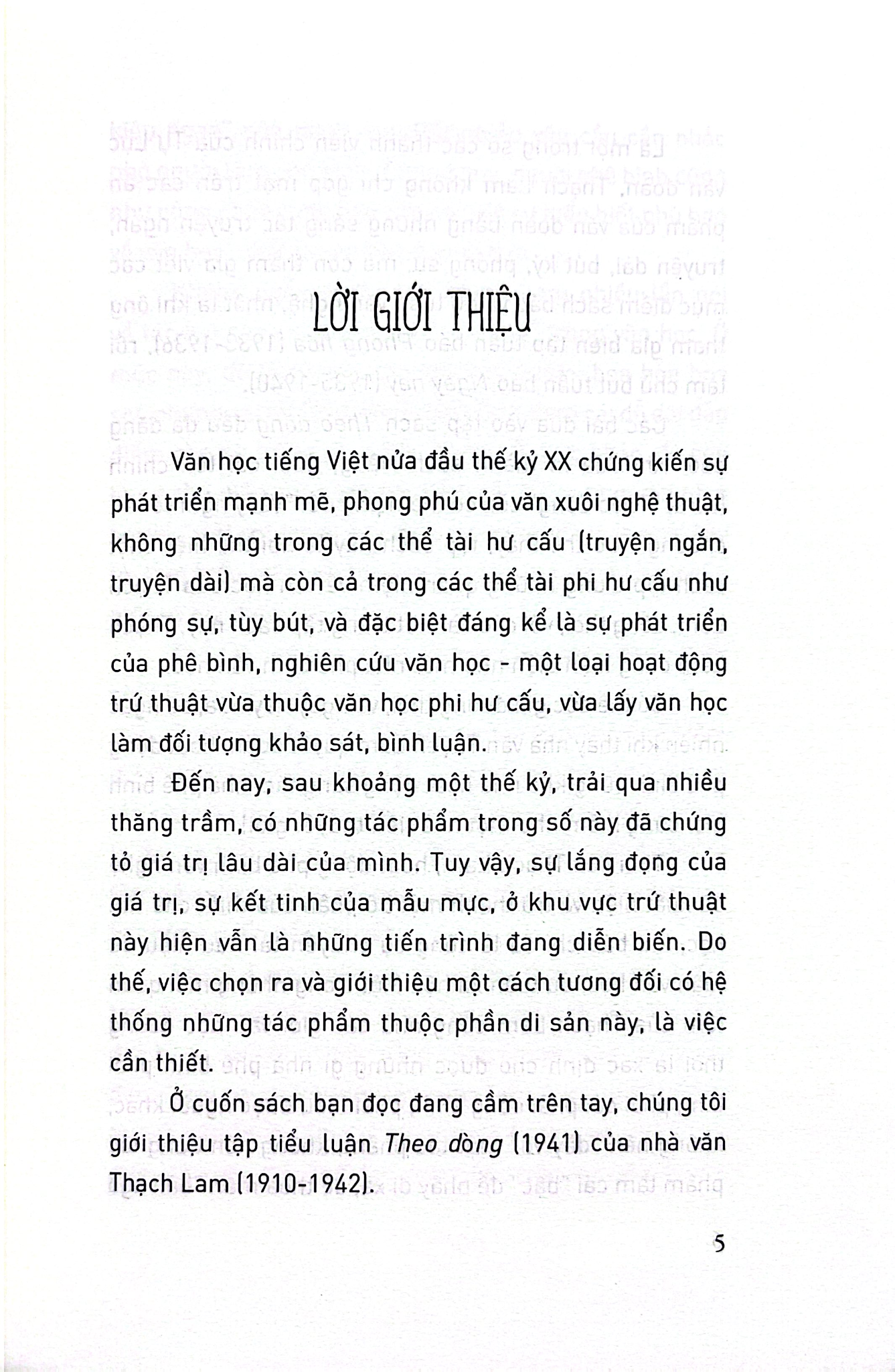 Việt Nam Danh Tác - Theo Dòng - Thạch Lam
