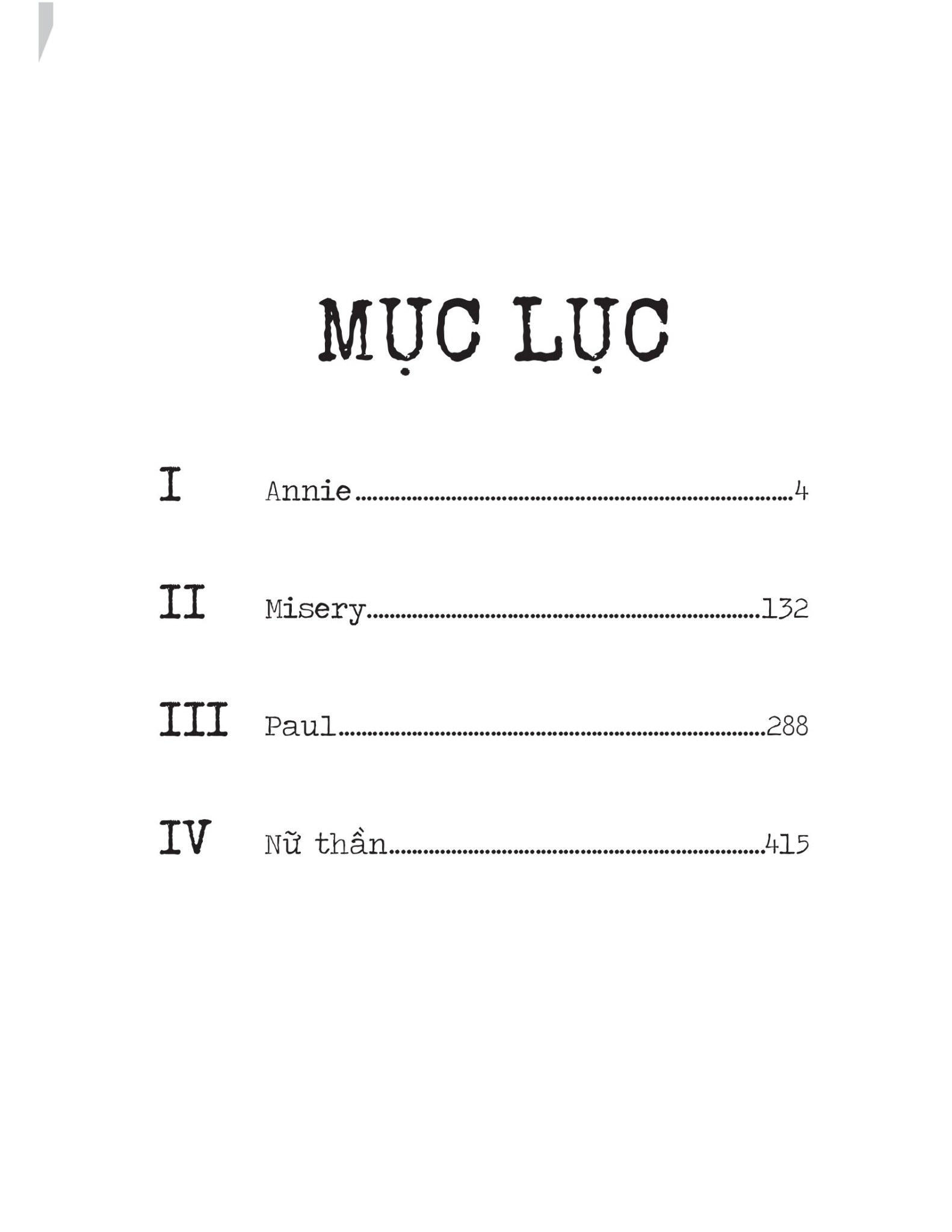 Misery - Chiếc Máy Đánh Chữ Đẫm Máu Ở Vùng Núi Tuyết (Sách Bỏ Túi) - Stephen King