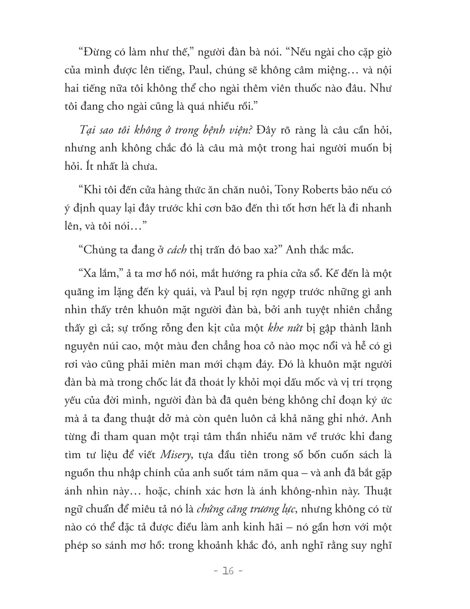 Misery - Chiếc Máy Đánh Chữ Đẫm Máu Ở Vùng Núi Tuyết (Sách Bỏ Túi) - Stephen King