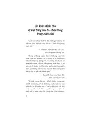 Kỷ Luật Trong Đầu Tư - Chiến Thắng Trong Cuộc Chơi - Charles D. Ellis
