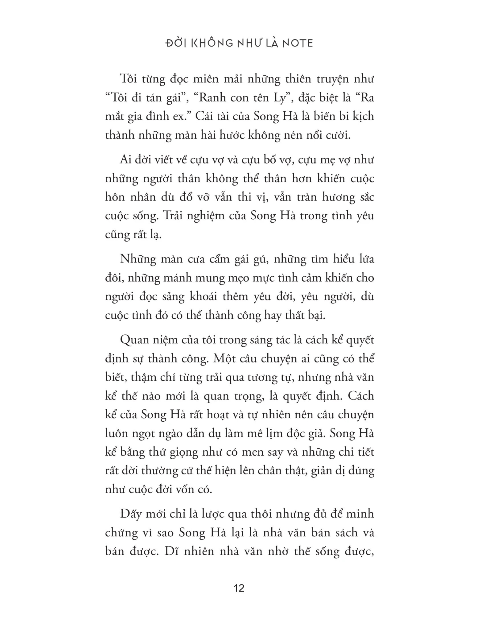Đời Không Như Là Note - Chuyện Của Một Kẻ Lữ Hành Đời Thường - Song Hà