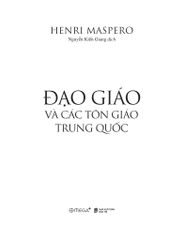 Đạo Giáo Và Các Tôn Giáo Trung Quốc - Henri Maspero
