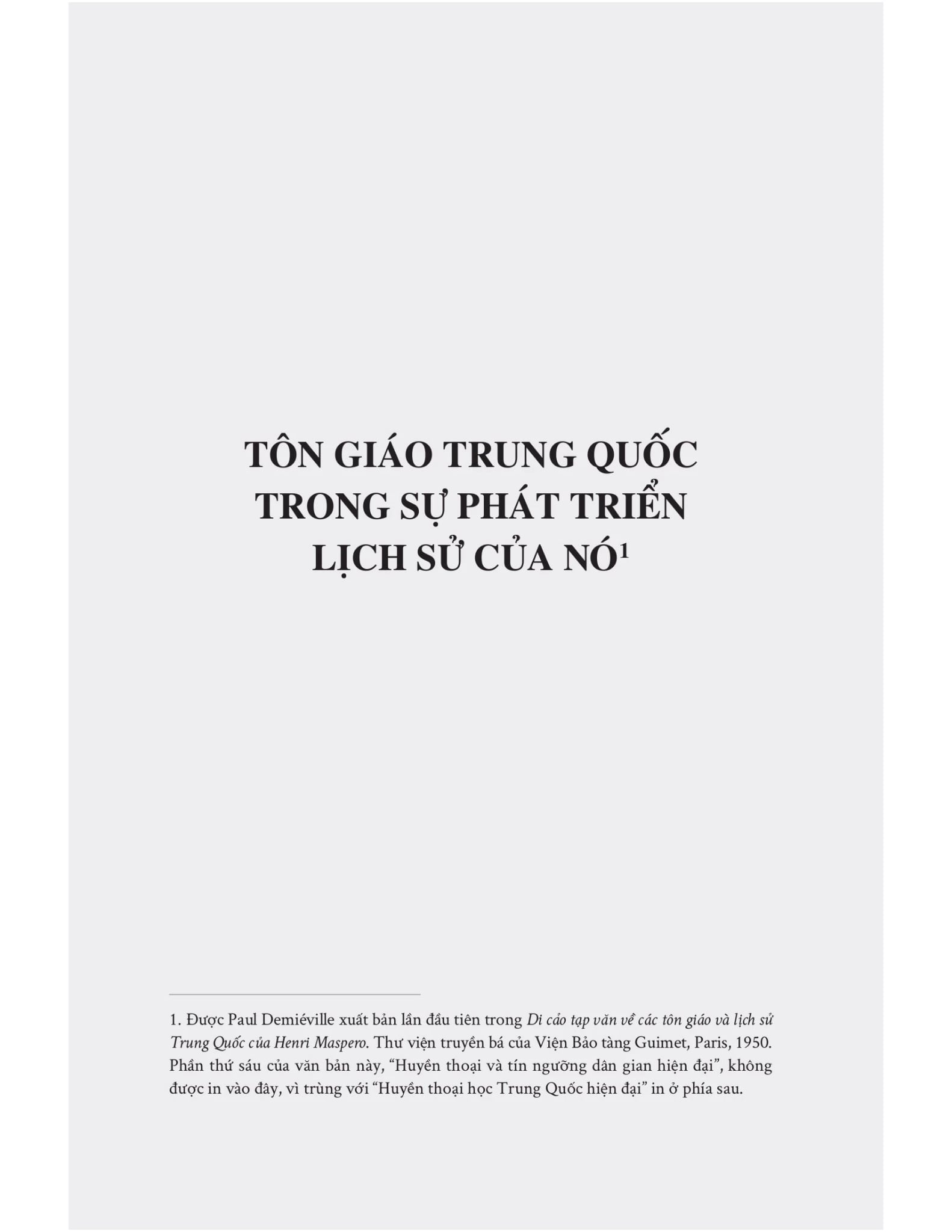 Đạo Giáo Và Các Tôn Giáo Trung Quốc - Henri Maspero