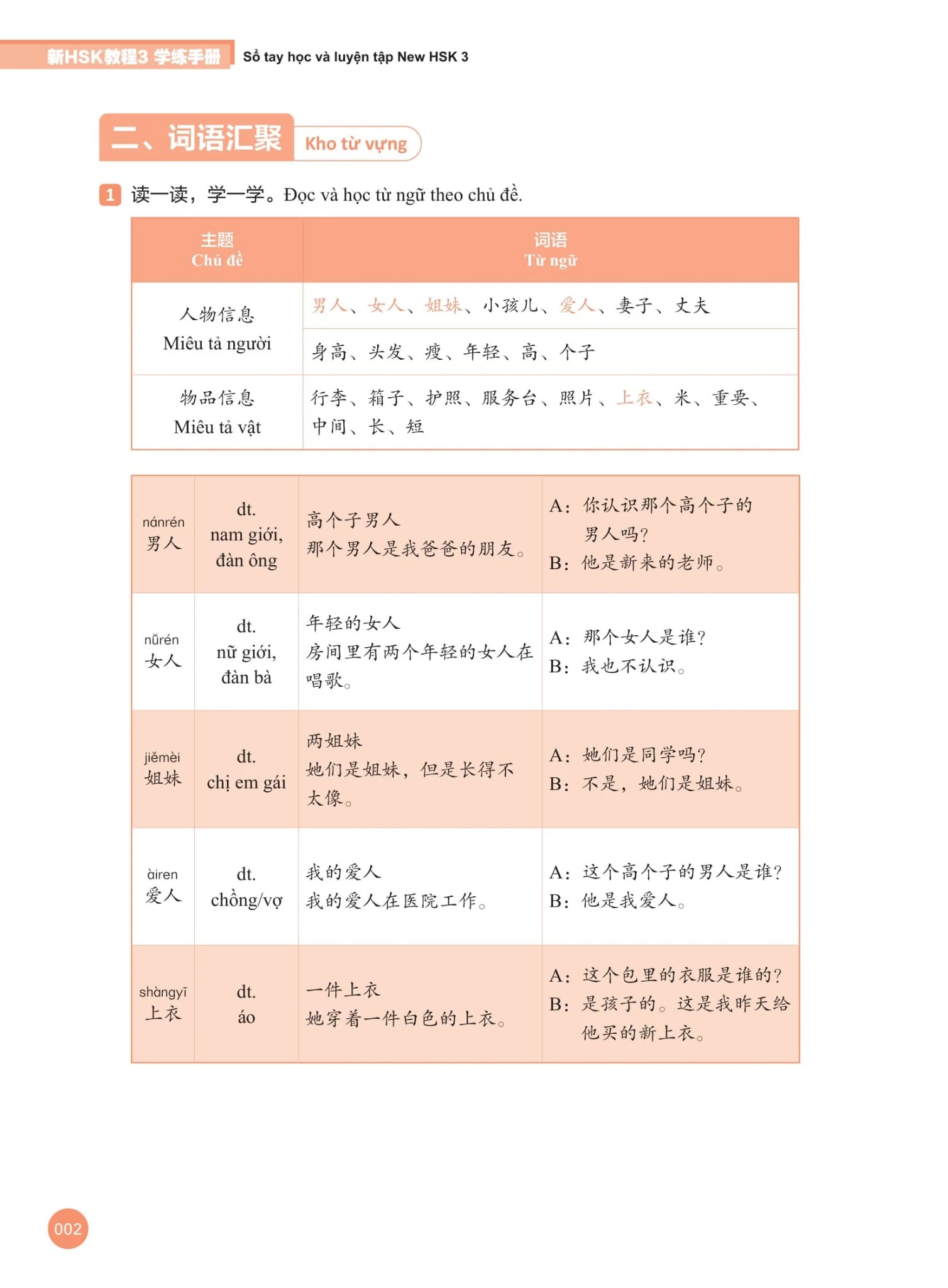 Sổ Tay Học Và Luyện Tập New HSK 3 - Chìa Khóa Vàng Chinh Phục Kỳ Thi HSK 3.0 - Vương Phong, Giải Ni Ni, Vu Diểu