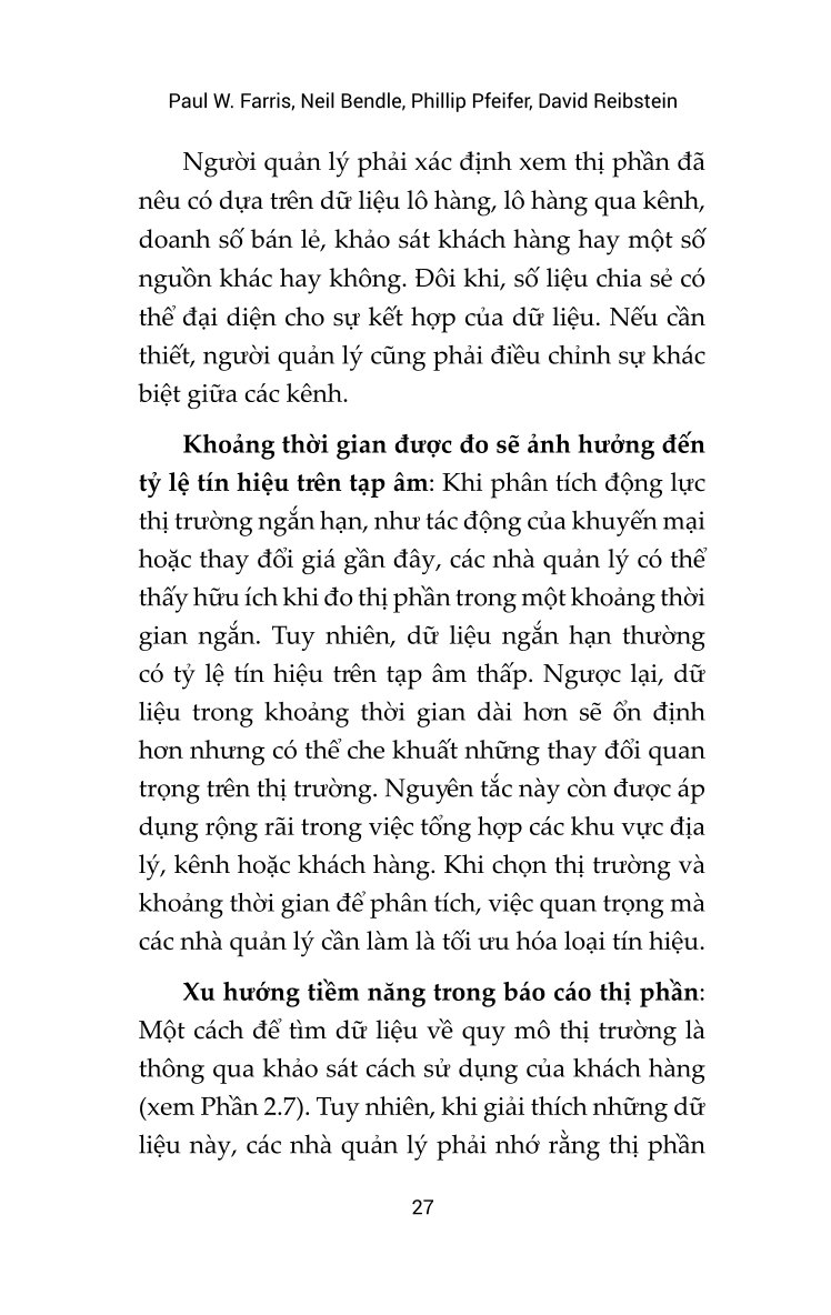 Marketing Metrics – Chỉ Số Đo Lường Trong Marketing - Paul W. Farris, Neil