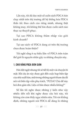 PDCA – Lập Kế Hoạch Thực Chiến, Quản Lý Rủi Ro Và Tối Ưu Hiệu Suất - Tomita Kazumasa 