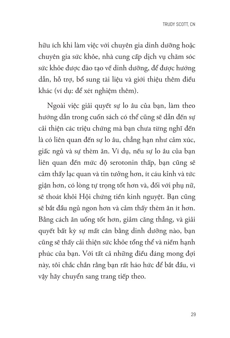 Dinh Dưỡng Cho Người Lo Âu - Trudy Scott