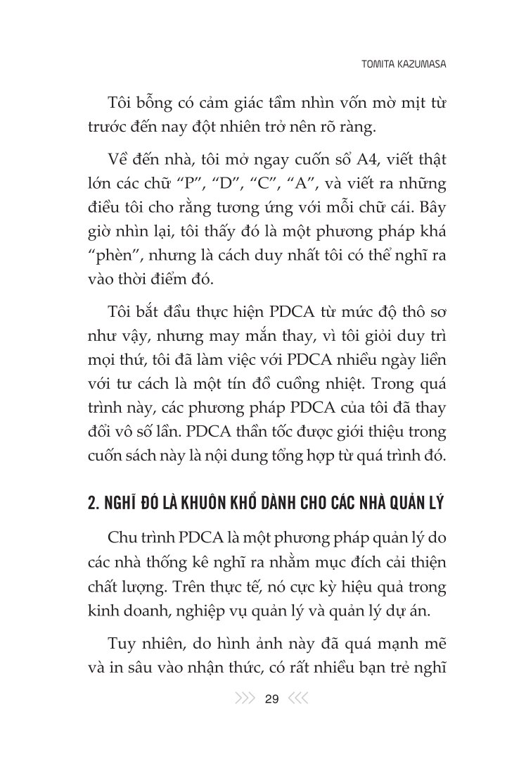 PDCA – Lập Kế Hoạch Thực Chiến, Quản Lý Rủi Ro Và Tối Ưu Hiệu Suất - Tomita Kazumasa