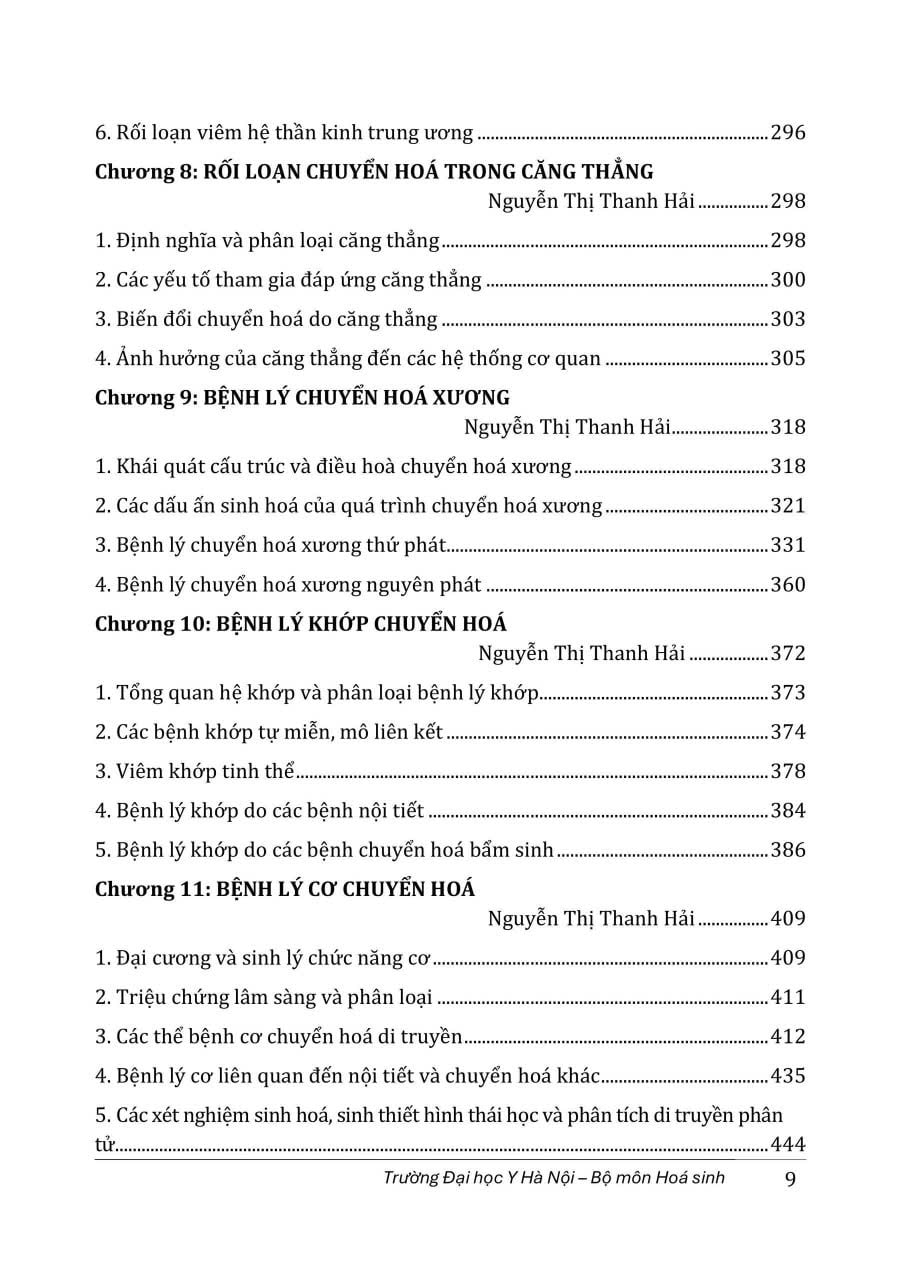 Hóa Sinh Lâm Sàng Rối Loạn Chuyển Hóa Bệnh Lý (ĐH Y HN )- Ts.Bs Nguyễn Thị Thanh Hải