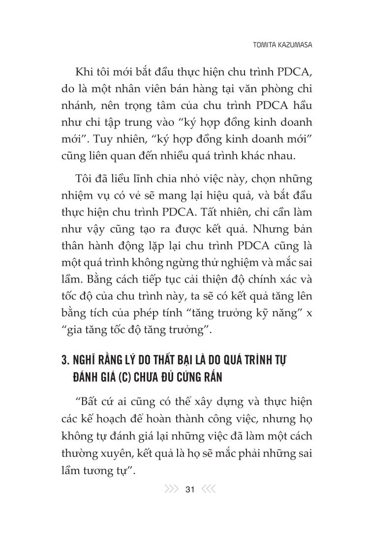 PDCA – Lập Kế Hoạch Thực Chiến, Quản Lý Rủi Ro Và Tối Ưu Hiệu Suất - Tomita Kazumasa