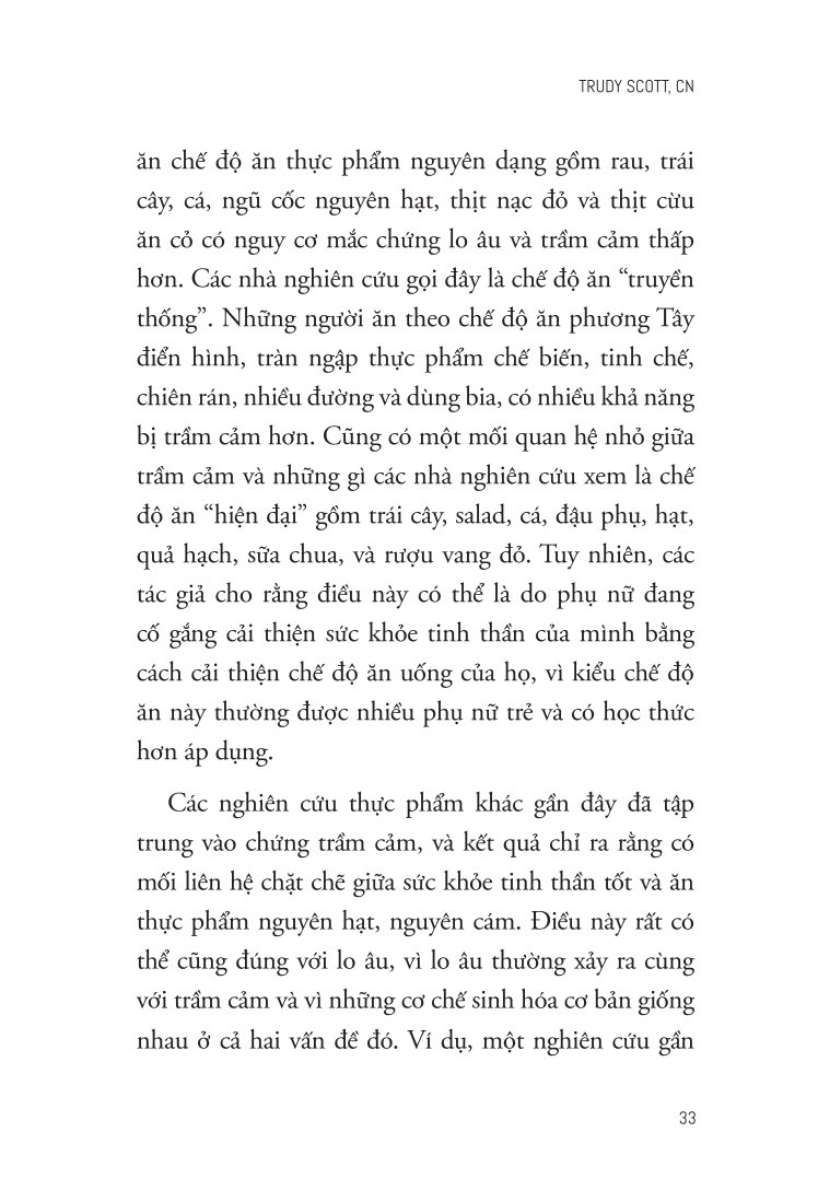 Dinh Dưỡng Cho Người Lo Âu - Trudy Scott