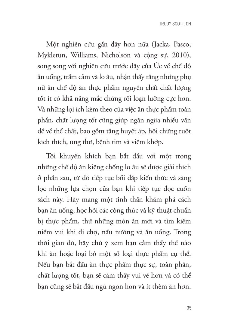 Dinh Dưỡng Cho Người Lo Âu - Trudy Scott