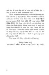 Luật Quốc Phòng Năm 2018 ( Sửa Đổi, Bổ Sung Năm 2023, 2024, 2025 ) - Quốc hội - NXB CTQG