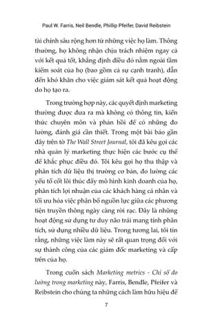  Marketing Metrics – Chỉ Số Đo Lường Trong Marketing - Paul W. Farris, Neil 