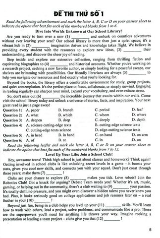  Giải Chi Tiết Bộ Đề Luyện Thi Thử Tốt Nghiệp Thpt Môn Tiếng Anh - Theo Cấu Trúc Đề Thi Mới 2025 (Dùng Chung Cho Các Bộ SGK Hiện Hành) - Nhiều Tác Giả 