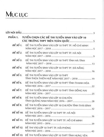  Đề Thi Vào Lớp 10 Môn Toán (Dùng Chung Cho Bộ SGK Hiện Hành) -  
Nguyễn Đình Độ 
