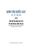  Kim Vân Kiều Lục 金 雲 翹 錄 1876 (Bản Cẩm Văn Đường Lưu Trữ  Tại Thư Viện Đại Học Leiden, Hà Lan) - Bìa Mềm - Nguyễn Thị Sông Hương 
