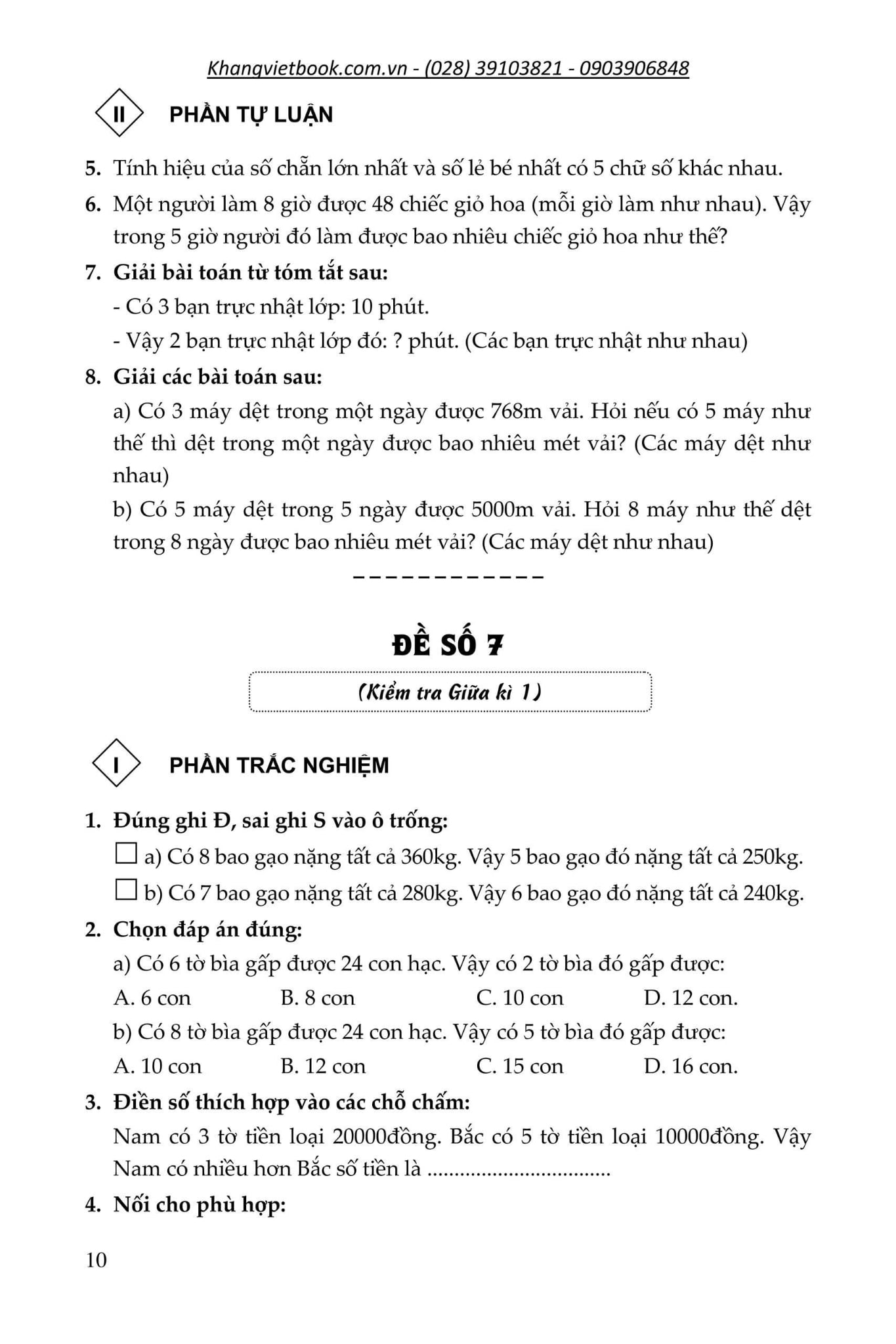 100 Đề Kiểm Tra Toán 4 Theo Chương Trình Mới   - Phạm Văn Công