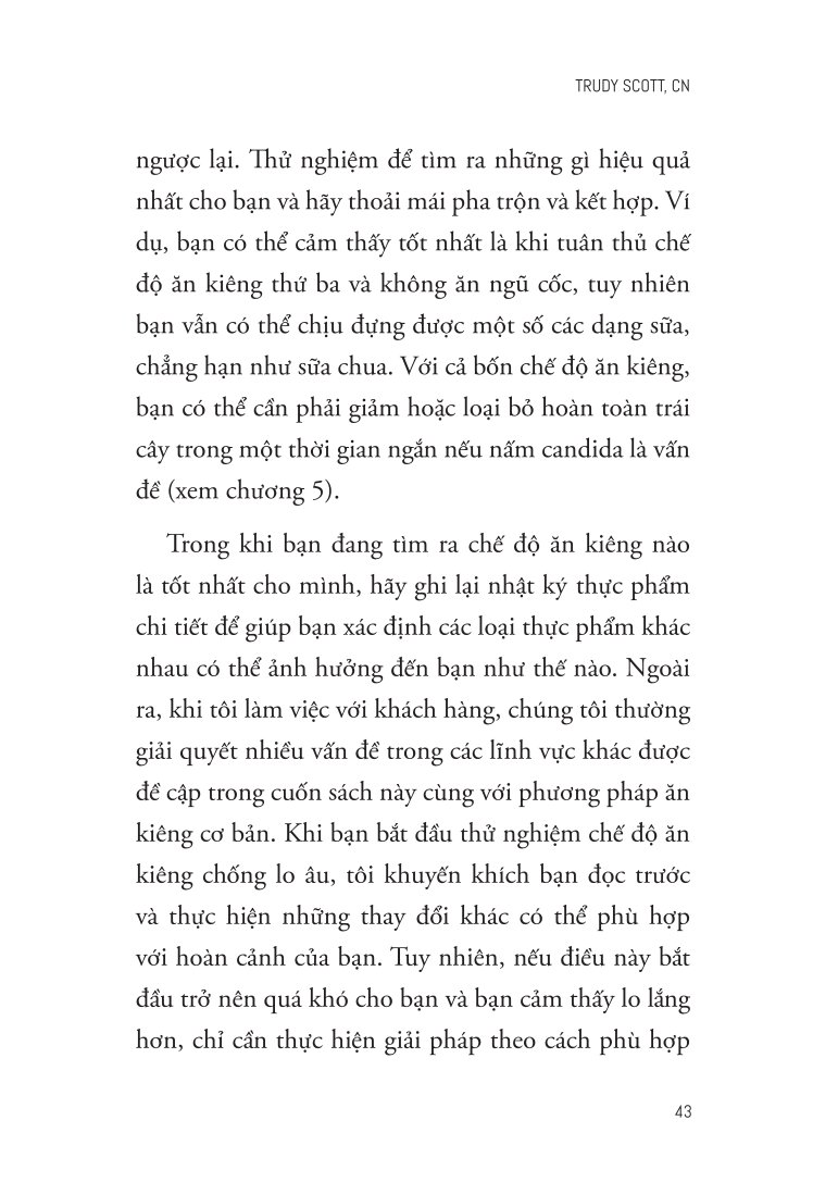 Dinh Dưỡng Cho Người Lo Âu - Trudy Scott
