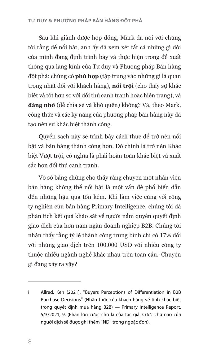 Tư Duy và Phương Pháp Bán Hàng Đột Phá - Strikingly Different Selling - Nhiều Tác Giả