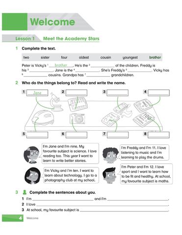  Combo 6 Quyển Sách Bài tập Academy Stars  Workbook ( Từ Tập 1 - Tập 6 ) 