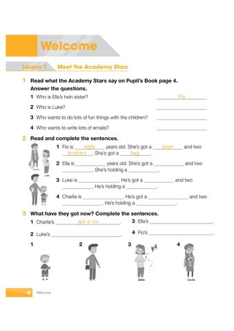  Combo 6 Quyển Sách Bài tập Academy Stars  Workbook ( Từ Tập 1 - Tập 6 ) 