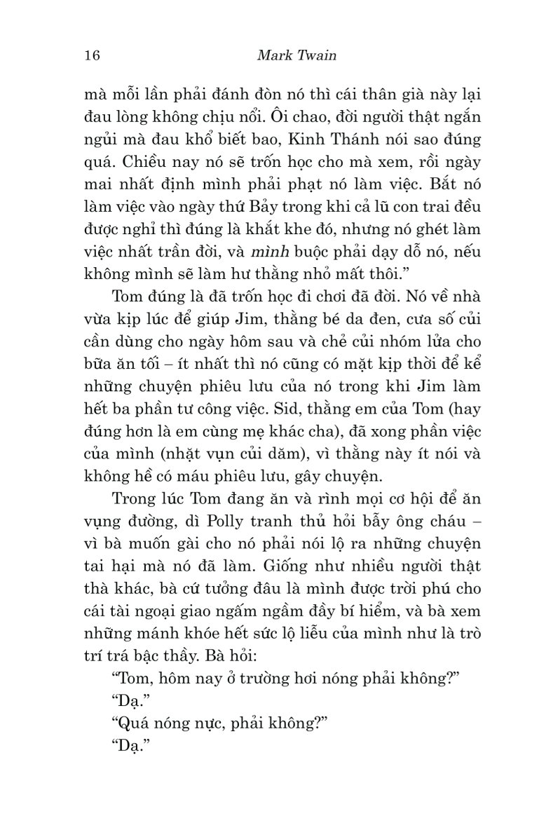 Văn Học Cổ Điển - Những Cuộc Phiêu Lưu Của Tom Sawyer - Mark Twain