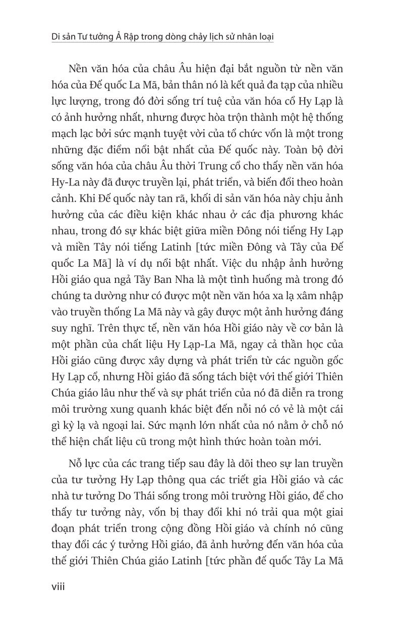 Di Sản Tư Tưởng Ả Rập - Trong Dòng Chảy Lịch Sử Nhân Loại - Arabic Thought and Its Place in History - De Lacy O’Leary