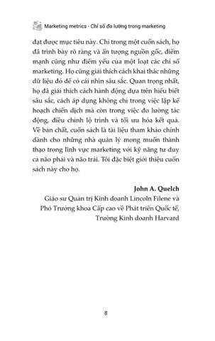  Marketing Metrics – Chỉ Số Đo Lường Trong Marketing - Paul W. Farris, Neil 