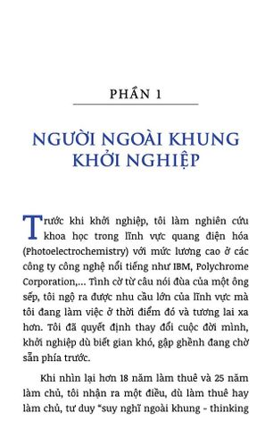  Người Ngoài Khung - Nghĩ Khác Và Làm Khác Để Bền Vững - Tiến sĩ 
Nguyễn Thanh Mỹ 