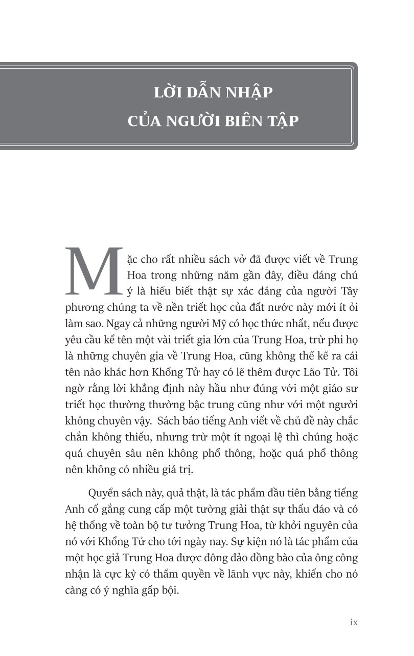 Lược Sử Triết Học Trung Hoa - A Short History Of Chinese Philosophy - Fung Yu-lan ( Phùng Hữu Lan )