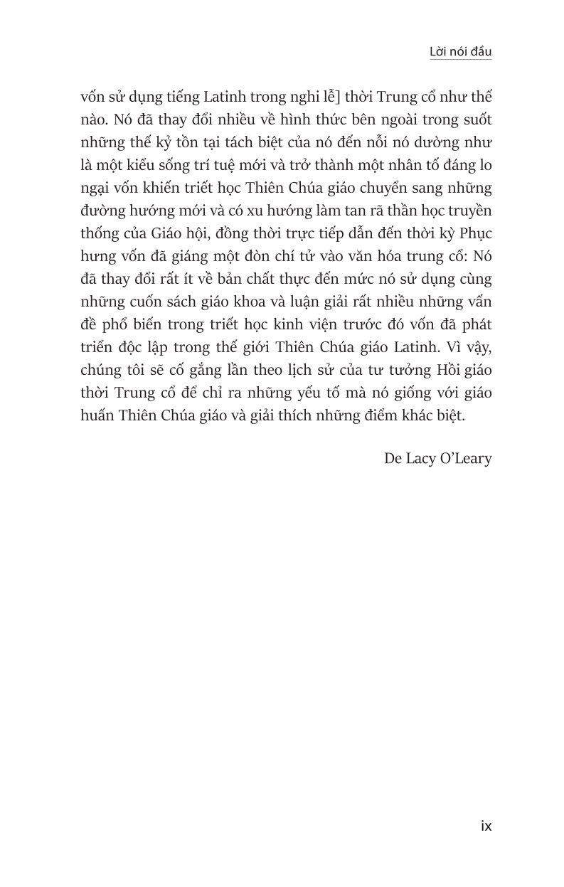 Di Sản Tư Tưởng Ả Rập - Trong Dòng Chảy Lịch Sử Nhân Loại - Arabic Thought and Its Place in History - De Lacy O’Leary