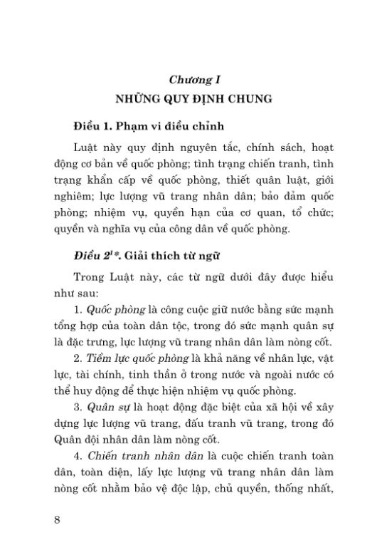 Luật Quốc Phòng Năm 2018 ( Sửa Đổi, Bổ Sung Năm 2023, 2024, 2025 ) - Quốc hội - NXB CTQG