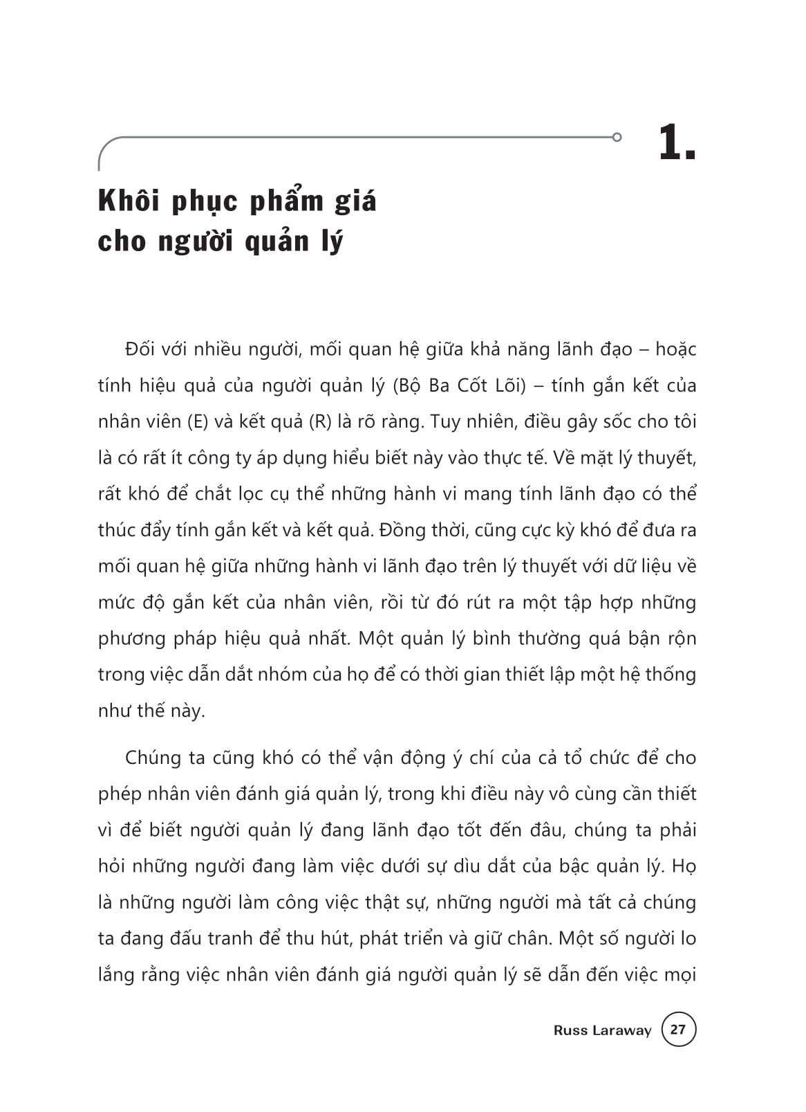 Giữ Người Bằng Tâm - Dẫn Dắt Bằng Tầm - 
Russ Laraway