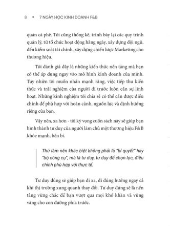  7 Ngày Học Kinh Doanh F&B - Để Bạn Làm Đúng Mọi Thứ Ngay Từ Đầu - Thuận Nguyễn 