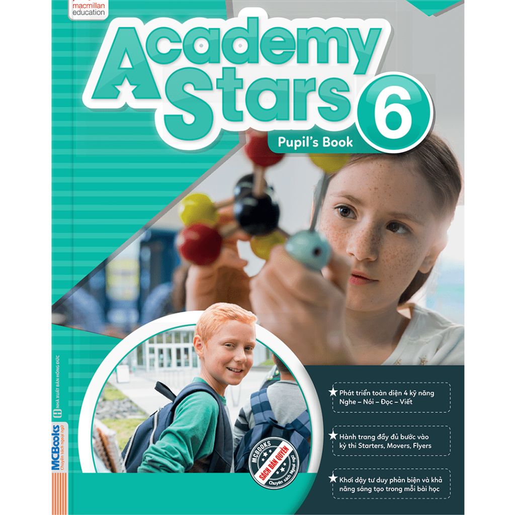 Combo  6 Quyển Sách (Academy Stars Pupil'S Book 1 + Academy Stars Pupil'S Book 2  + Academy Stars  Pupil'S Book 3 + Academy Stars  Pupil'S Book 4 + Academy Stars  Pupil'S Book 5 + Academy Stars  Pupil'S Book 6 )