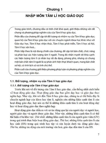  Giáo Trình Tâm Lí Học Giáo Dục  - Nhiều tác giả 