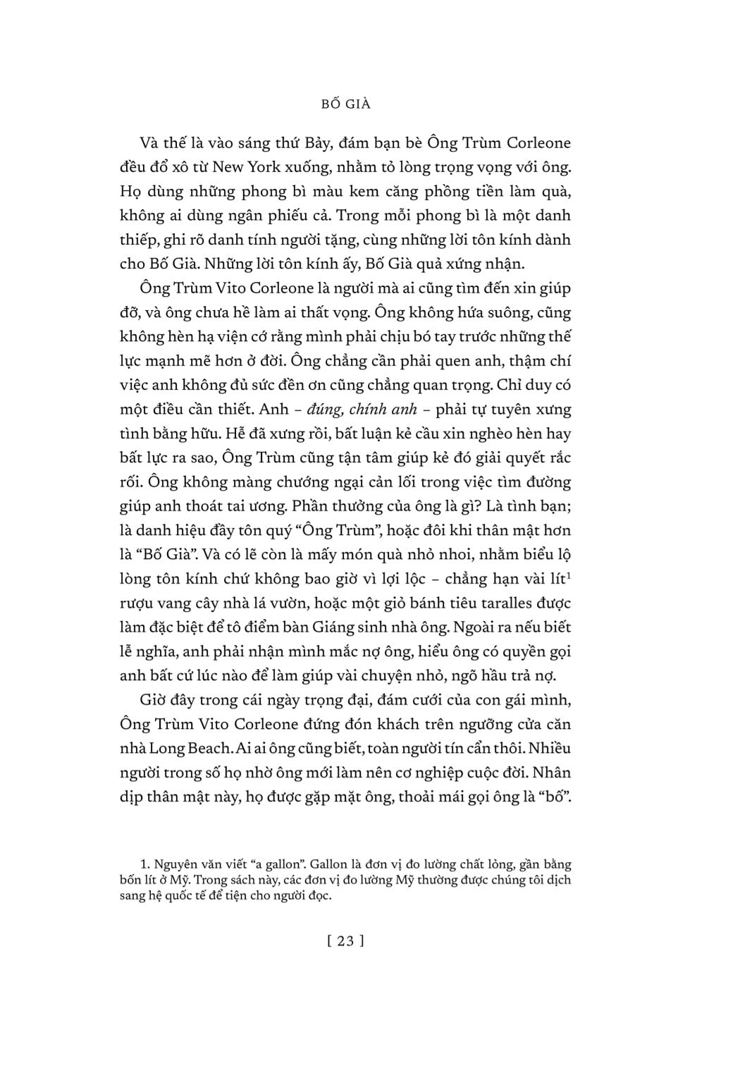 Bố Già - Bìa Cứng - Bìa Trắng - Mario Puzo