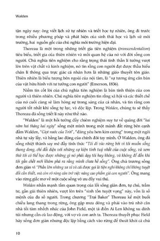  Walden, Một Mình Sống Trong Rừng - 
Phiên Bản Bỏ Túi  - Henry David Thoreau 